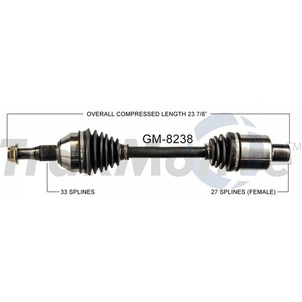 Surtrack Axle Cv Axle Shaft, Gm-8238 GM-8238 - main